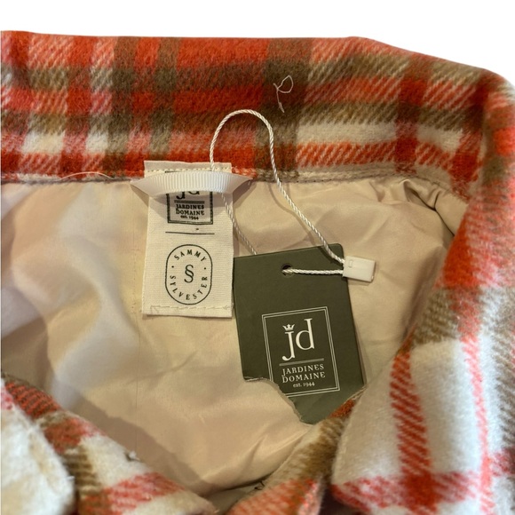 Jardines Domaine Women’s Plaid Orange & Cream Kamelena Jacket - Picture 7 of 12